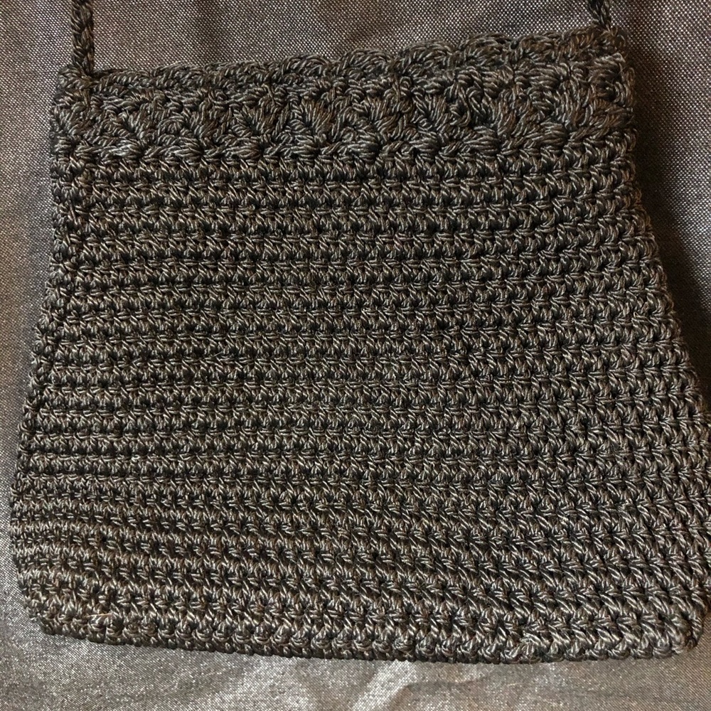 Black Crochet Crossbody Purse